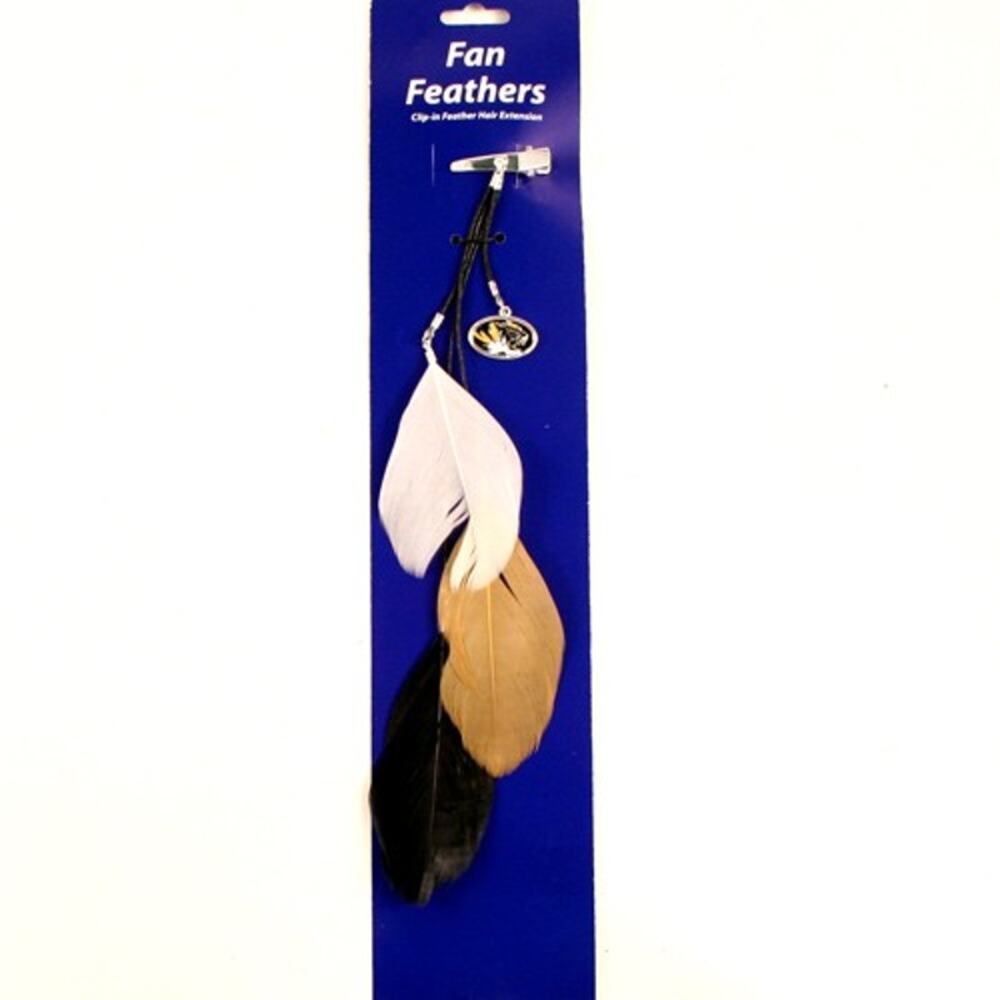 NCAA Missouri Tigers Feather Team Hair Football New Colors Dangle J Hook